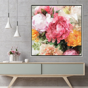 Wholesale custom flower home hotel decoration printing canvas modern art oil painting