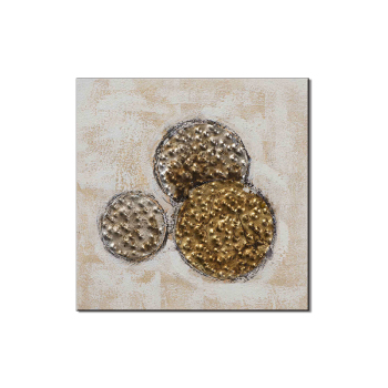 New selling art painting abstract metal seal theme kitchen wall decoration handmade oil painting