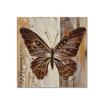 Handgemaltes Schmetterlings-Ölgemälde-Wandkunstbild auf Leinwand, handgefertigtes Tier-Muur für Wohnzimmer-Heimdekoration