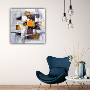 Pure hand-painted abstract oil painting finished product, simple and classic living room