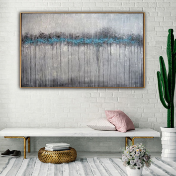 Cuadros de madera pintados a mano para sala de estar, Cuadros decorativos abstractos, pintura al óleo sobre lienzo
