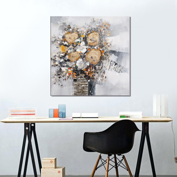 원래 유화 꽃 홈 거실 벽 매달려 유화 대외 무역 수제 그림 전문 사용자 정의 및 도매