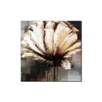 Handmade Modern Canvas Painting White Flower Art Picture Abstract Oil Painting for Wall Decor