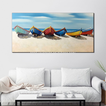 Lake and Beach Scene Flicking Wall Picture canvas painting for home decorative