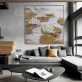 Factory price modern abstract oil canvas handmade flower painting wall art for living room