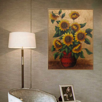Poste moderno sala de estar dormitorio porche Pintura colgante abstracta pintada a mano simple sala de estar tridimensional pintura al óleo decorativa