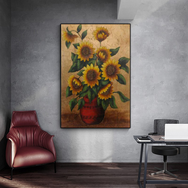 Poste moderno sala de estar dormitorio porche Pintura colgante abstracta pintada a mano simple sala de estar tridimensional pintura al óleo decorativa