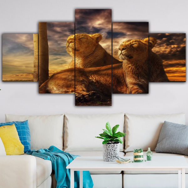 Animal HD spray painting five sets of combination painting home decoration painting