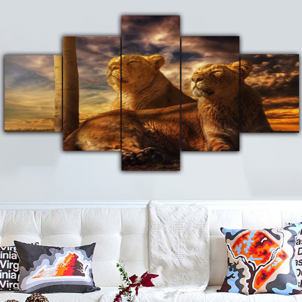 Animal HD spray painting five sets of combination painting home decoration painting