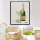 Pintura en lienzo HD decoración del hotel pintura arte de la pared botella de vino y vidrio