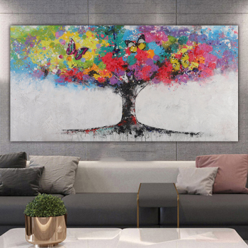 New Chinese pure hand-painted oil painting modern home decoration oil painting