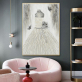Ручная роспись свадебное платье картина маслом гостиная диван фон стены декоративная живопись
