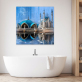 Transparente Acryl-Meerblick-Wandkunst im nordischen Stil, moderne blaue Meeresmalereien, Wal-Wohndekoration für Wohnzimmer