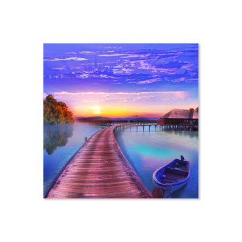 Lakeside sunset HD paisaje lienzo pintura decoración del hogar pintura sin marco