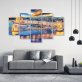 Moderne Leinwandmalerei 5 Stück modulare Landschaftsposter Leinwanddrucke Wandbilder für Wohnzimmerdekoration