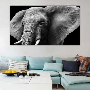 Pintura decorativa de elefante de animal nórdico, sala de estar simple moderna, sofá, Fondo de pared, dormitorio, estancia en casa, pintura colgante de cabecera