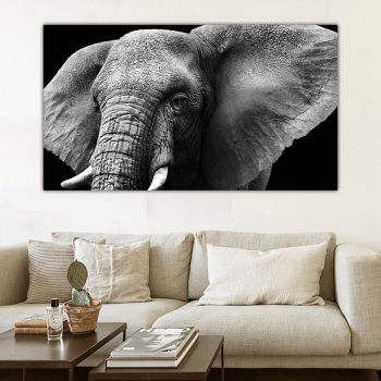 Скандинавское животное, слон, декоративная живопись, современная простая гостиная, диван, фон, стена, спальня, домашний отдых, прикроватная висящая картина