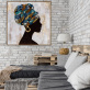 Luxuriöse afrikanische Frauen-Kunstwerk-Ölgemälde für die Wohnzimmerdekoration