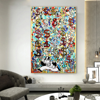 La última pintura decorativa abstracta de la lona de la pintura en aerosol del porche de la sala de estar