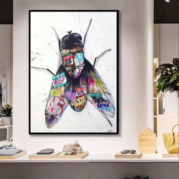 Color insect HD spray painting canvas painting living room hotel decoration painting