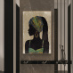 Peinture à l'huile de dame africaine 100% faite à la main Global Art sur toile