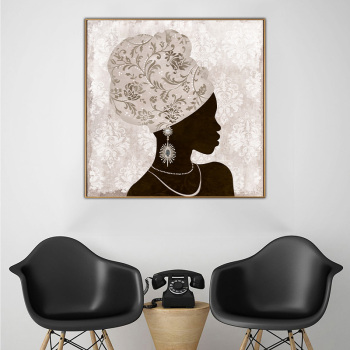 Cuadro de mujeres africanas abstractas, pintura decorativa de arte de pared, lienzo pintado a mano