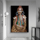 African Art Black and Gold Woman Oil Painting on Canvas Cuadros Posters and Prints Scandinavian Wall Art Picture for Living Room