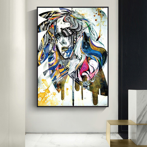 Latest original design  african girl oil painting creative design for home decoration wall art