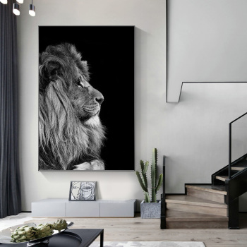 Wild Lion Letter Motivacional Cita Arte Animales Posters e impresiones Arte de lienzo inspirador