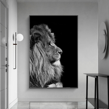 Wild Lion Letter Motivacional Cita Arte Animales Posters e impresiones Arte de lienzo inspirador