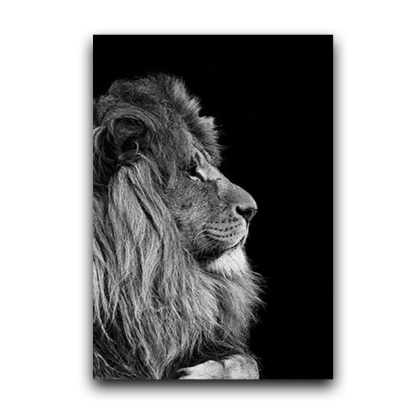 Дикий лев Письмо Мотивационная цитата Искусство Животные Плакаты и принты вдохновляющие картины на холсте