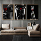 Living room decoration painting modern simple triple frameless canvas painting core printing cross-border manufacturer direct sales