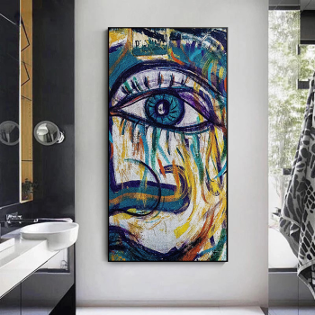Art RETRO hall background wall modern simple abstract decorative painting bedroom Restaurant