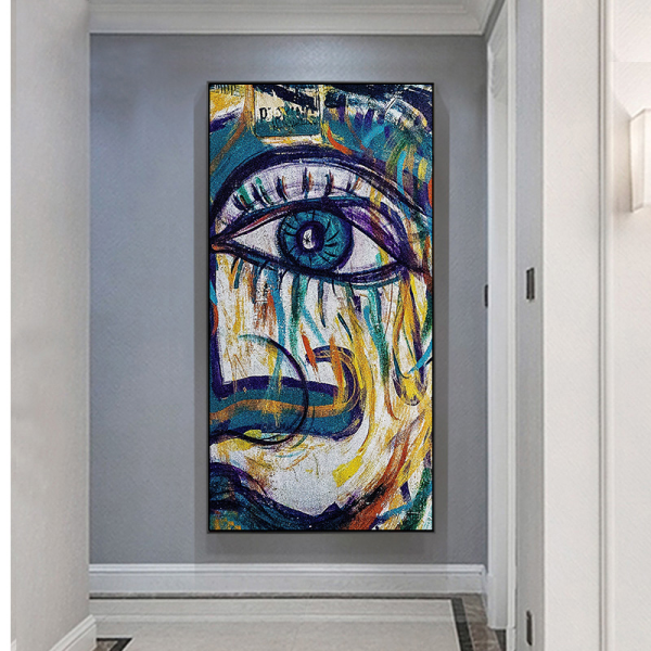 Art RETRO hall background wall modern simple abstract decorative painting bedroom Restaurant