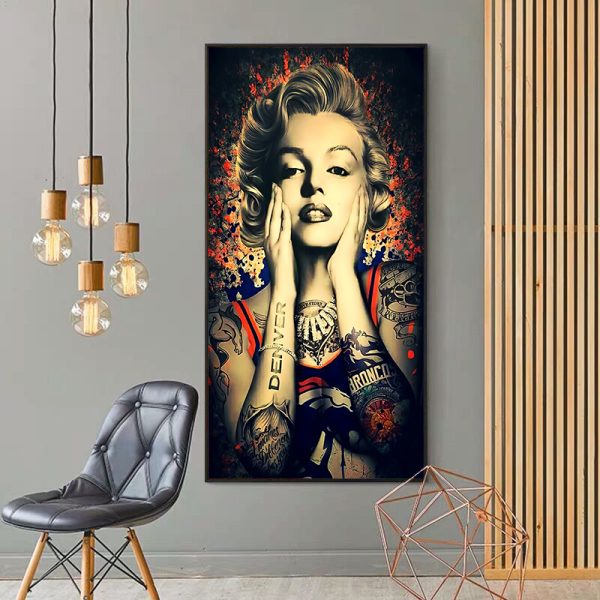 Living room entrance porch decorative painting office corridor corridor sofa background wall vertical hanging painting