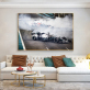 Bedside painting banner modern simple bedroom decoration painting custom hotel background wall painting Nordic spray painting