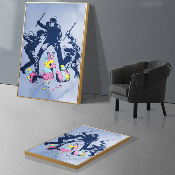 Canvas painting mural hanging in the living room European style sofa background wall decoration painting in the living room