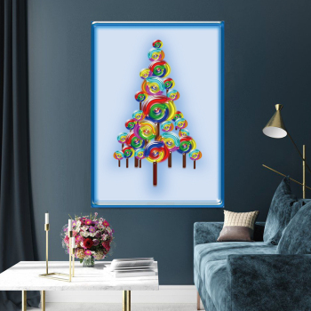 Nuevo árbol de Navidad pintura en aerosol HD pintura para decoración del hogar