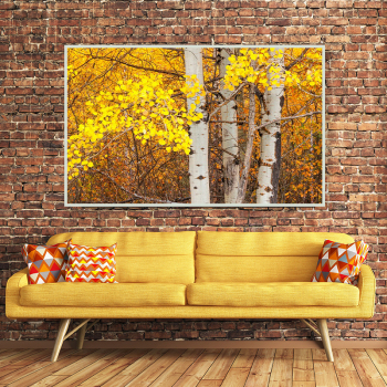 Pintura decorativa de la lona de la pared del fondo del hogar del paisaje del otoño HD
