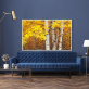 HD automne paysage maison fond mur toile peinture décorative