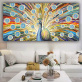 Large Size Framed Abstract Pattern Canvas Oil Painting Wall Decor Artwork