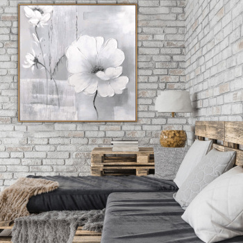 Large abstract decorative painting of flowers Hotel model room image oil painting living room bedroom hanging painting