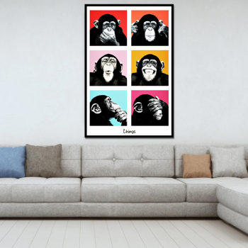 Orang-outan combinaison image HD imprimé toile peinture décoration de la maison peinture peinture sans cadre