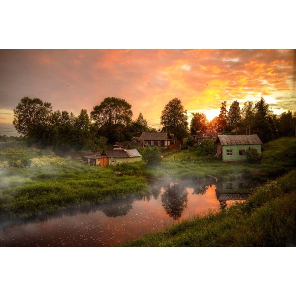 Natural Scenery Oil Painting Canvas Paint by Number DIY Painting for Adults