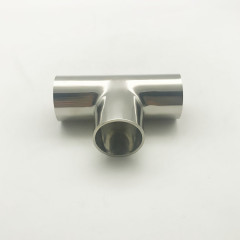 SS316l SS304  Mirror Polish Bend Metal Pipe Stainless Steel Tee SS 1-1/2"