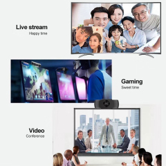 SURWAY AutoFocus 1080p Webcam with Stereo Microphone and Privacy Cover, FHD USB Web Camera, for Streaming Online Class, Compatible with Zoom/Skype/Facetime/Teams, PC Mac Laptop Desktop