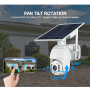 1080P PTZ Dome Solar powered Camera PIR Motion Detection Alarm Solar CCTV Camera