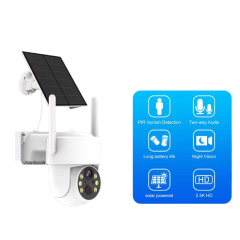 Solarbetriebene 4G LTE-Überwachungskamera für den Außenbereich, 4 MP PTZ-Kamera