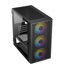 Micro ATX Gaming Case Mid Tower Mesh Panel Gaming PC Case Front 3 12cm fan support Micro Desktop Computer Cabinet