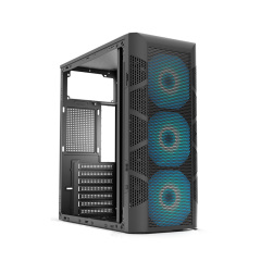 Mesh Panel Gaming Case Efficient Cooling CPU Cabinet Tempered Glass PC Computer Case